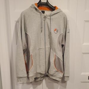 Jordan Gray and Orange Zip Up Sweater